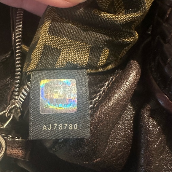 FENDI BABY SPY BAG, Dark Brown Leather baguette - Picture 6 of 16